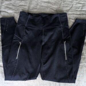 Athleta Rainier High Rise Leggings In Navy